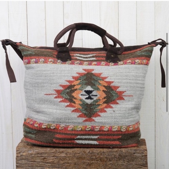 New! Last 1! Joshua Tree Boho Native Handmade Pattern Hugh Travel Boho Bag - Picture 4 of 4